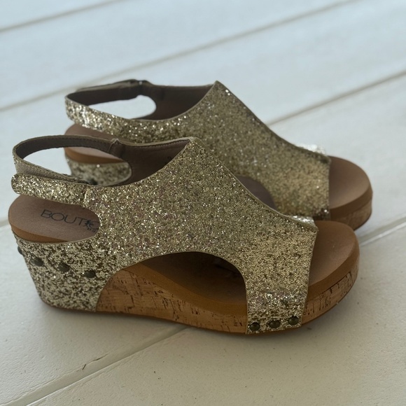 Corkys Glitter Carley Gold Size 9 - Picture 1 of 3